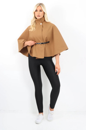 Women italian belted cape - women’s,