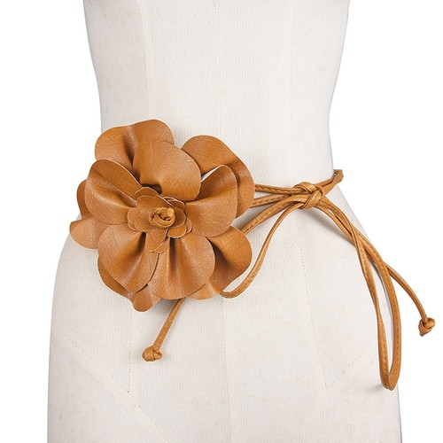 Women faux leather flower pom - women,