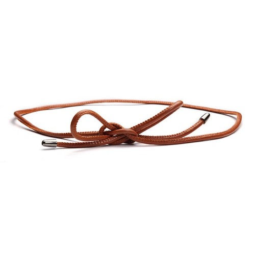 Women leather skinny belt - women,
