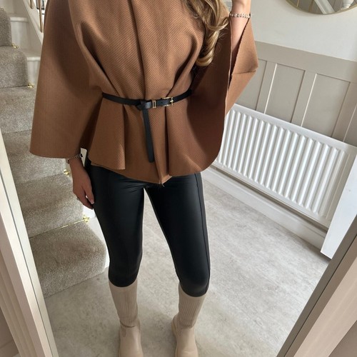 Ladies women jacket belted - ladies,